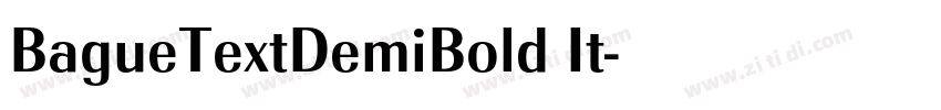 BagueTextDemiBold It字体转换